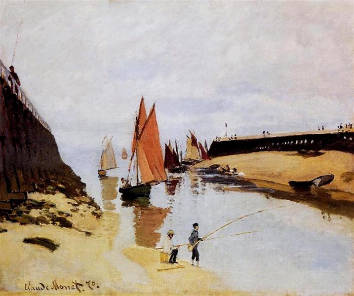 Entrée du port de Truville - 1870