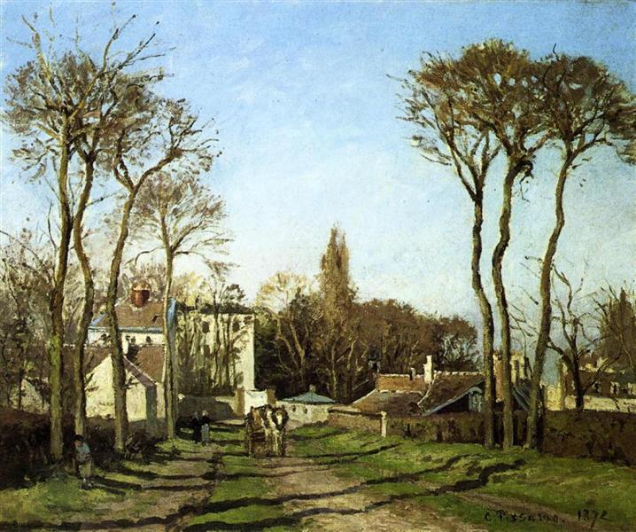 Entrance To The Village Of Voisins - Yvelines - 1872