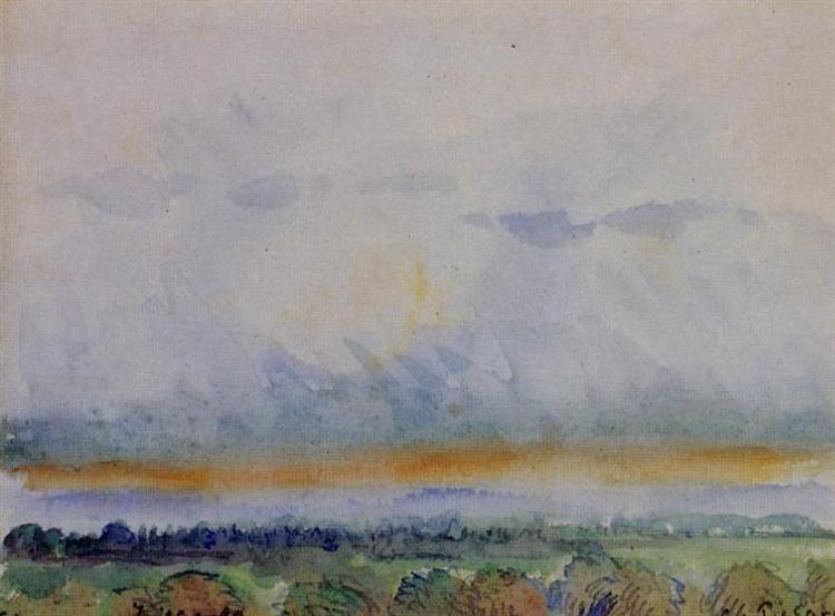 Eragny - Puesta De Sol - 1890