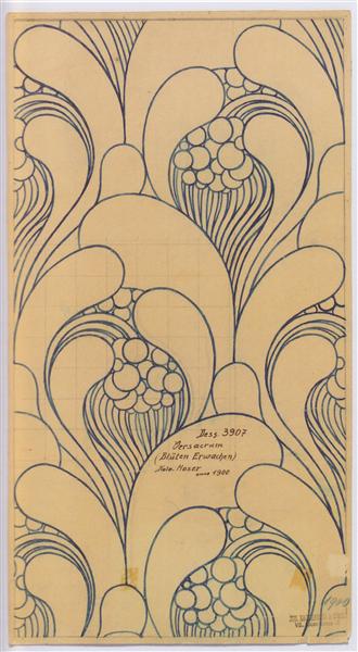 Floral awakening fabric for backhausen - 1900