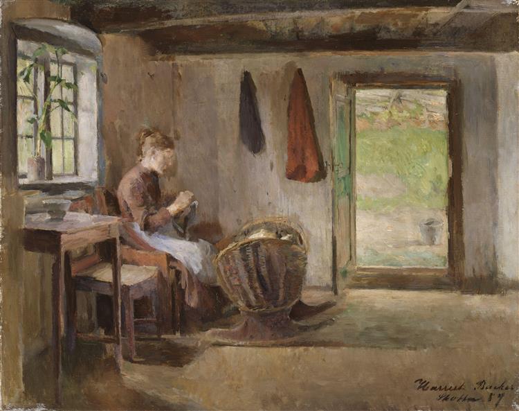 Interior of the farm - Skotta in Bærum - 1887