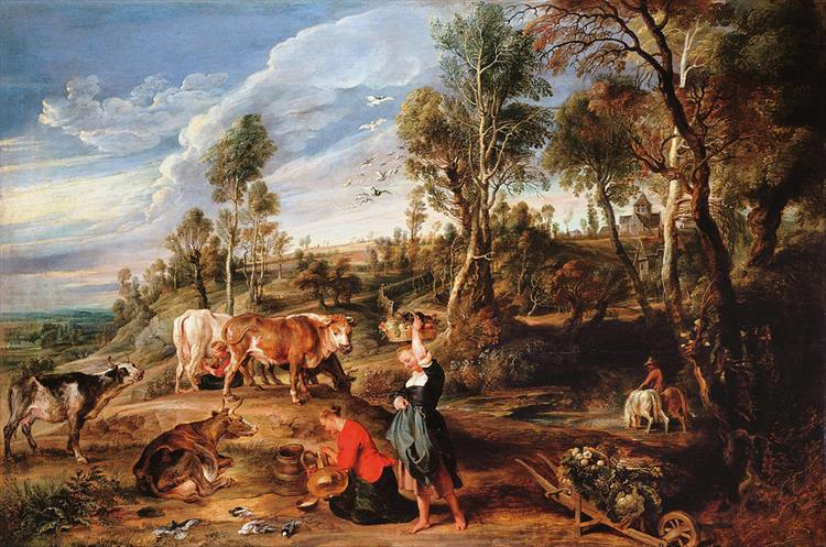 Dairy Cows With Cattle In A Landscape