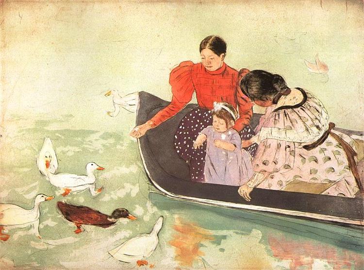 Nourrir les canards - 1895