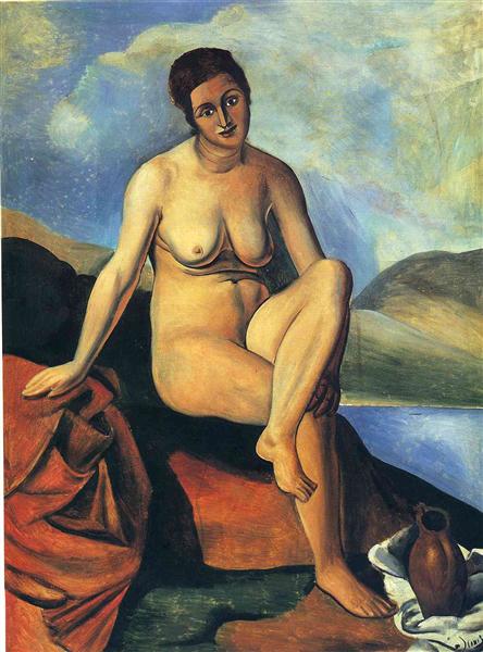 Female nude with jug - 1925