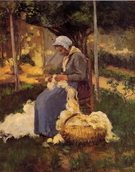 Campesina Carmando Lana - 1875