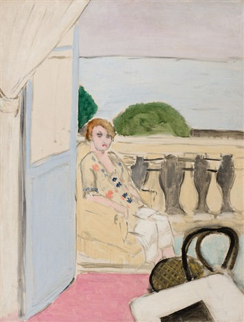 Femme assise sur un balcon 1919 