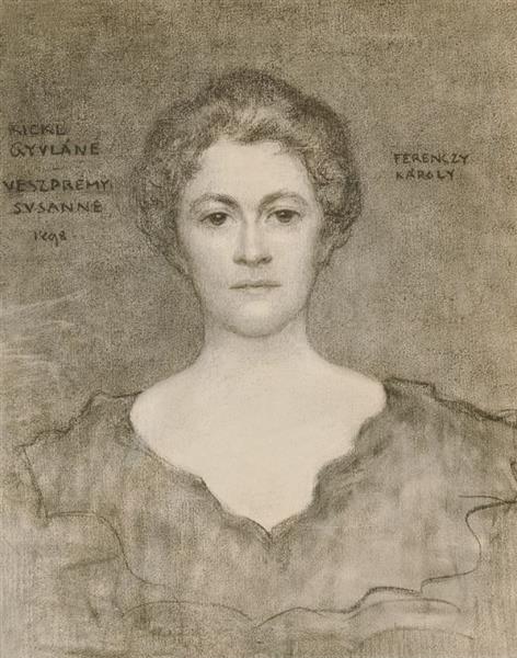 Rickl Gyuláné - Veszrémy Susanne Arcképe 1898-1898