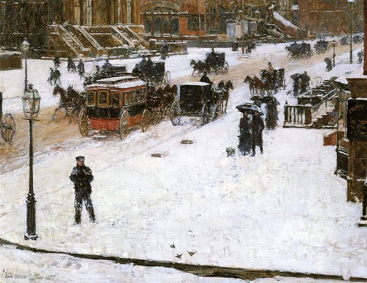 Fifth Avenue im Winter - 1890