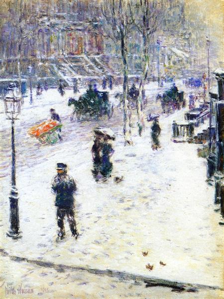 Cinquième Avenue en hiver - 1901