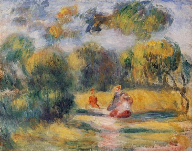 Figures In A Landscape - 1900 