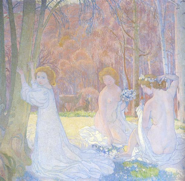 Figure in un paesaggio primaverile - 1897