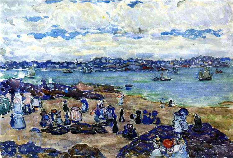 Figures on the beach - 1907