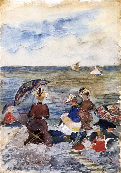 Figures on the beach - 1894