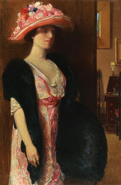 Fire Opals (også kendt som Lady of Skins - Portrait of Mrs. Searle) - 1912