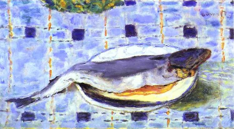 Poisson sur une assiette - 1921