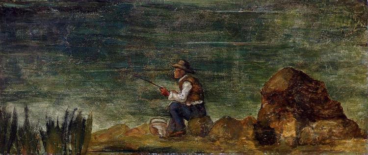 Fisherman on the Rocks - 1864