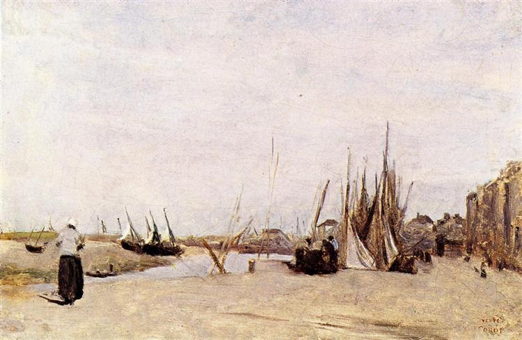 Muelle De Pescadores - Trouville - 1840