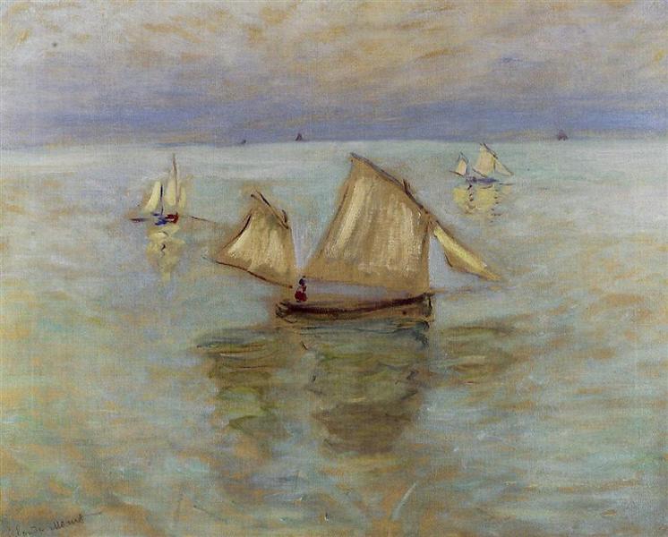 Bateaux de pêche à la pourville - 1882