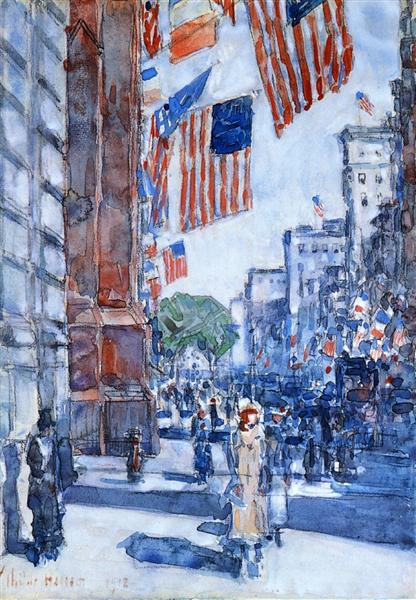 Flags - Fifth Avenue - 1918