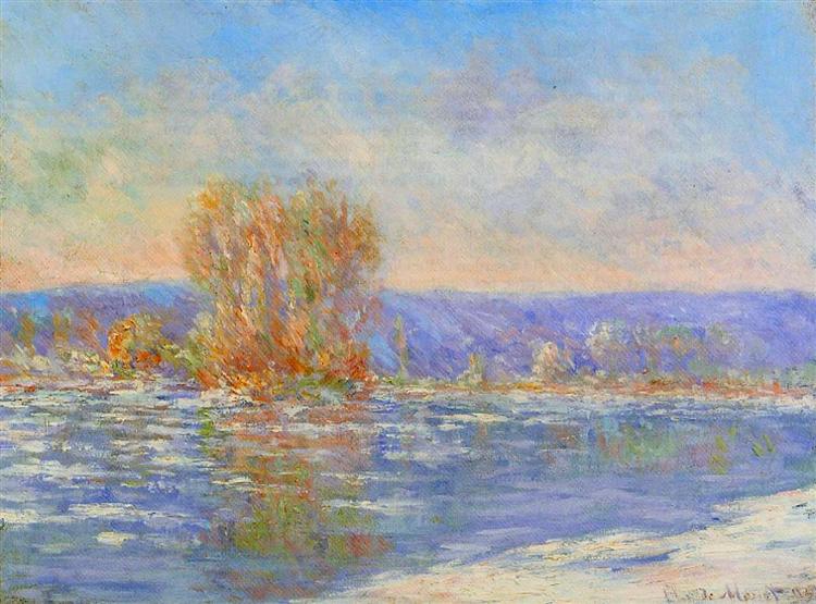 Floating ice near Bennecourt - 1893