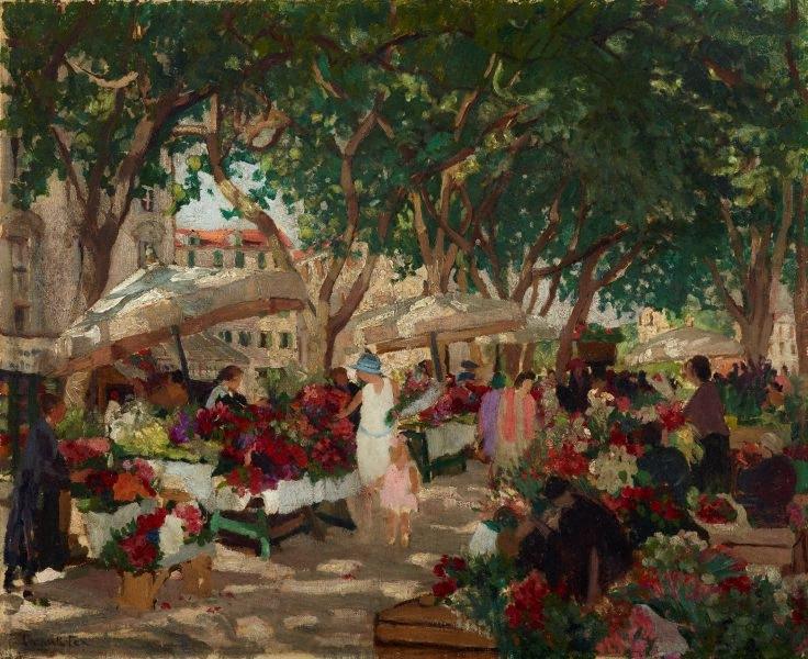 Piața de flori - Nice - 1925