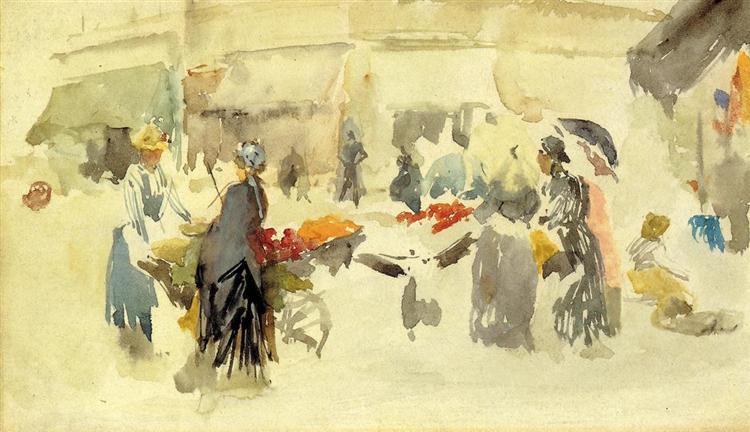 Marché des fleurs - 1885