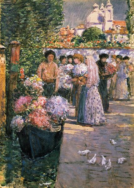 Marché des fleurs - 1895