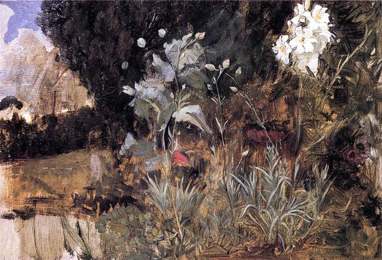 Sketch floral pour le jardin enchanté - 1916