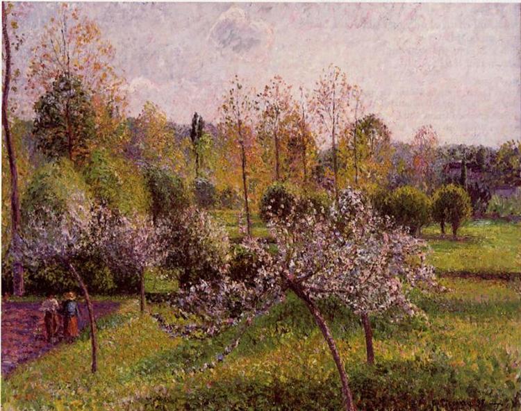 Apfelbäume in Blume - Eragny - 1895