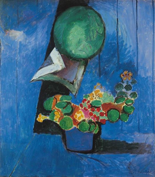 Flowers and ceramic plate 1913 