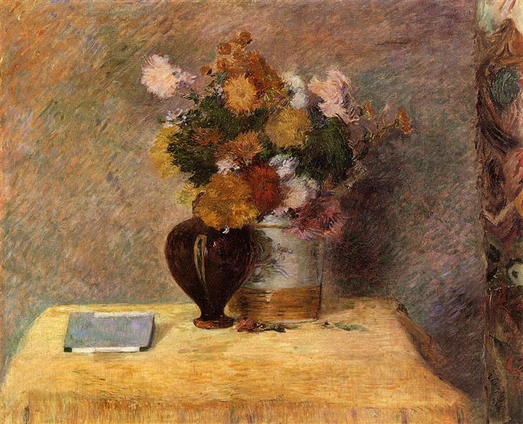 Flowers and Japanese Book - 1882