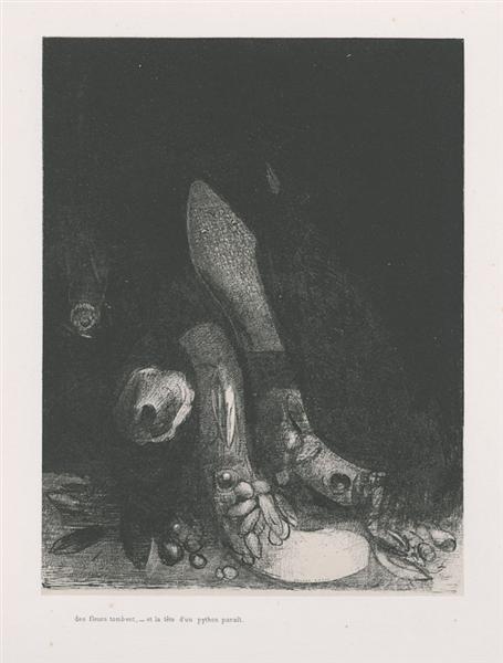 Flowers Fall and the Head of a Python Appears (Plate 5) - 1896