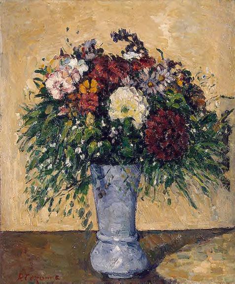 Flowers in a blue vase - 1875