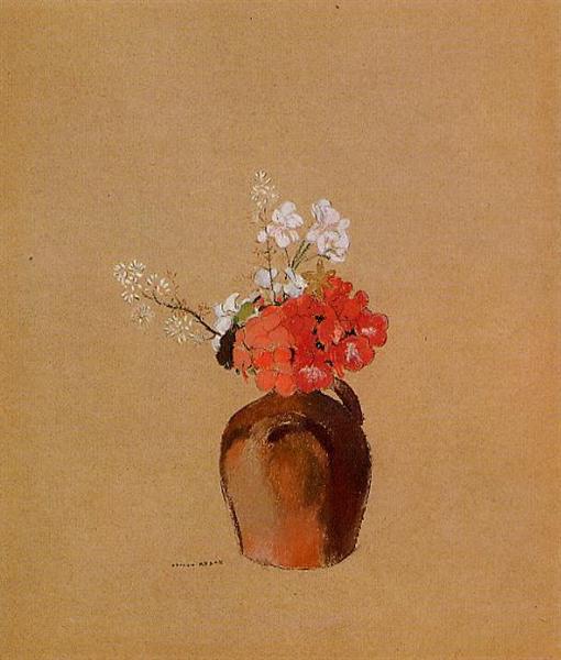 Flowers in a pot - 1900