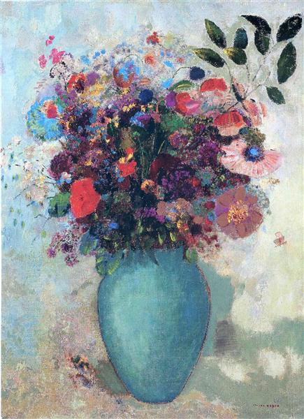 Flowers in a Turquoise Vase - 1912