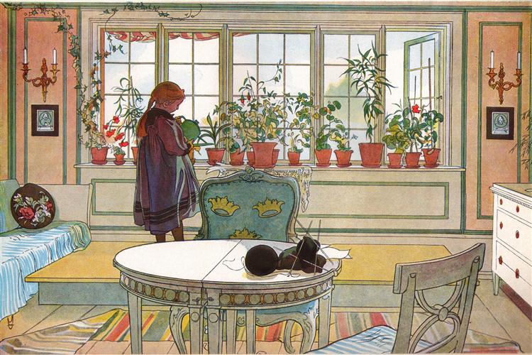 Blumen im Fenster des Fensters - 1894