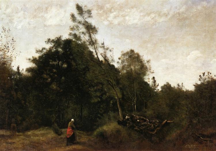 Waldfälle in der Lemosín - 1850