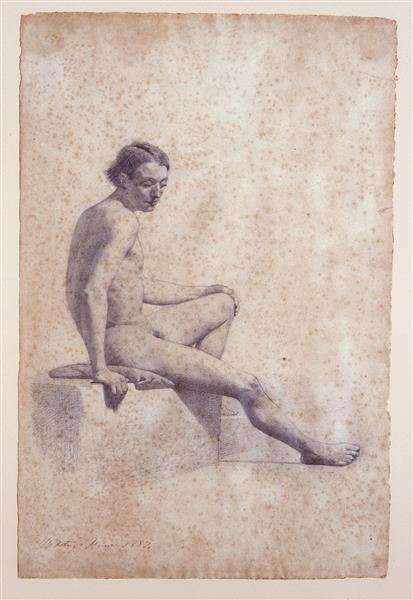 Hombre Sentado Desnudo - 1859