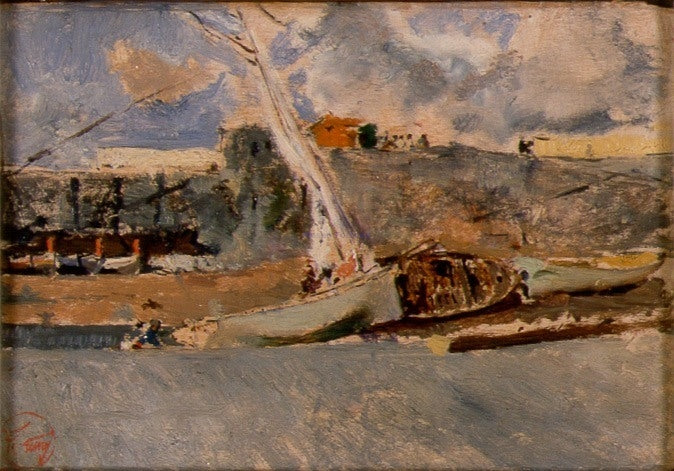 Landscape with ships