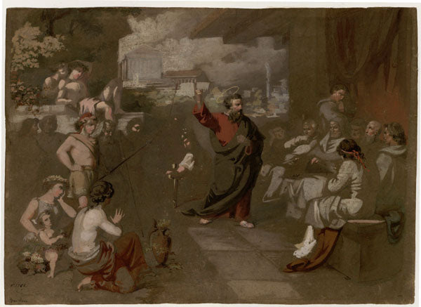 Saint Paul pregando antes de Areopago