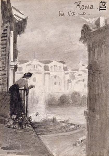 Fonte Em Roma - 1908 