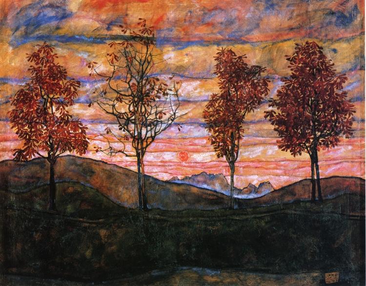 Quatre arbres - 1917