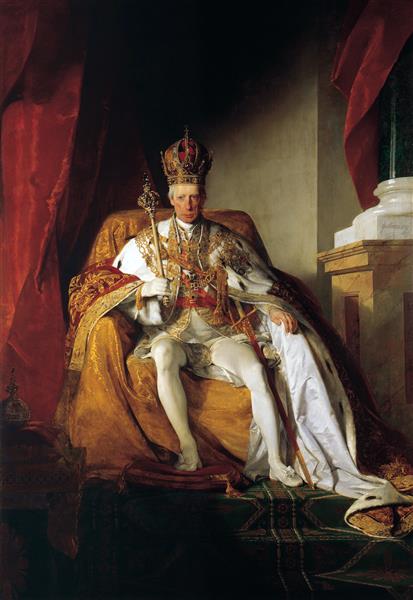 Imperador Francisco I da Áustria (1768-1835) usando a túnica imperial austríaca - 1832