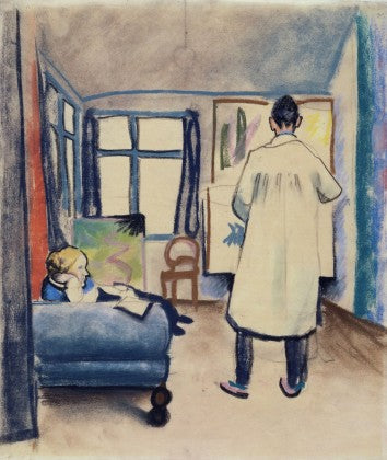 Franz Marc and María in the Studio - 1912