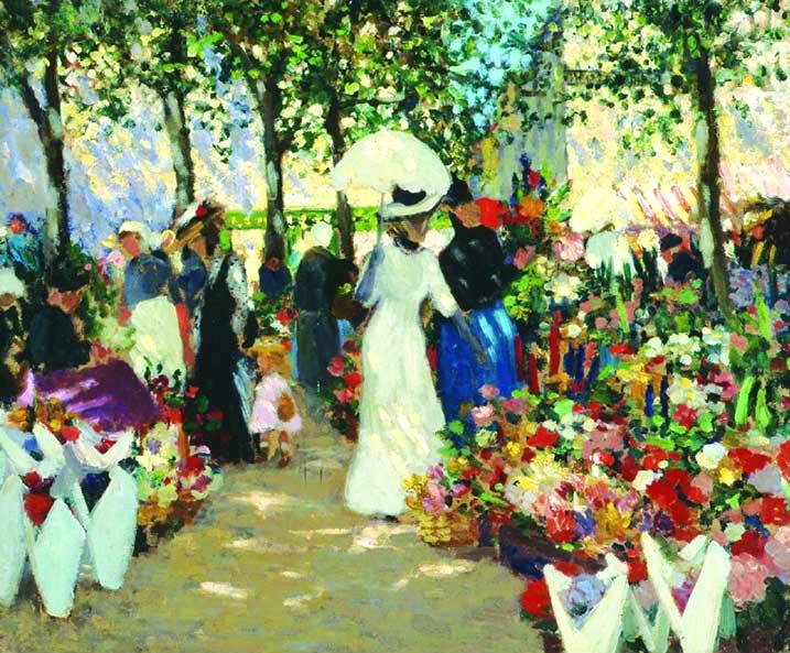 French flower market - 1909