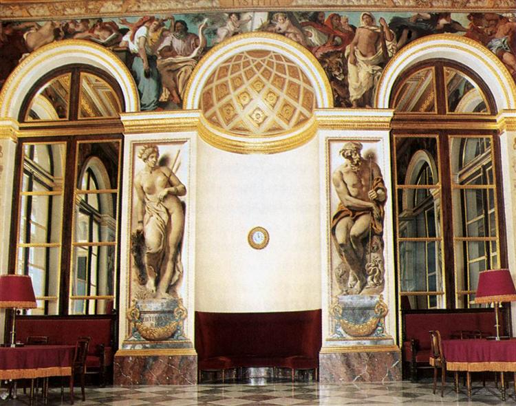 Frescoes on the West Wall (Salon Du Roi - Palais Bourbon - Paris) - 1837