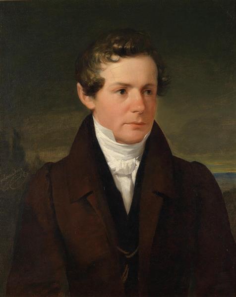 Portret van universitaire professor Dr. Stephan Schroff - 1837