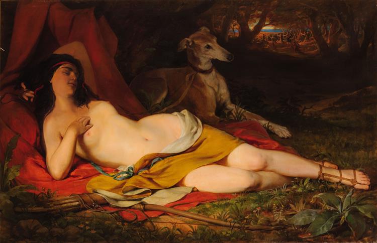 El Descanso De Diana - 1853