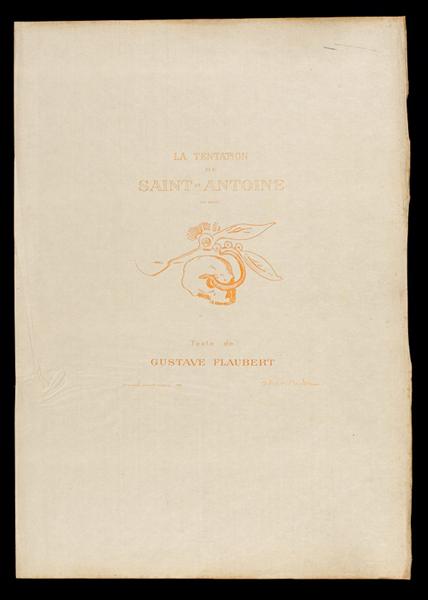 Frontal Para &Quot;La Tentación De San Antonio&Quot; - 1896