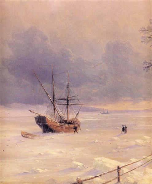 Frozen Bosphorus under sne - 1874